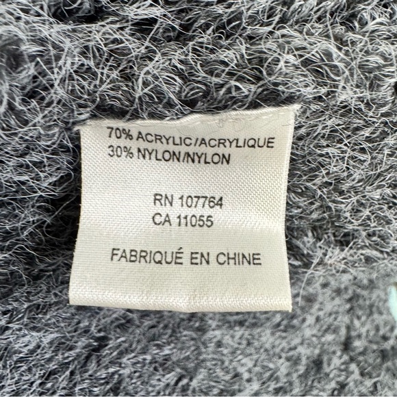 One Girl Who Womens Grey Cardigan Sweater Medium 3/4 Sleeve Knit Size Large - Picture 15 of 15